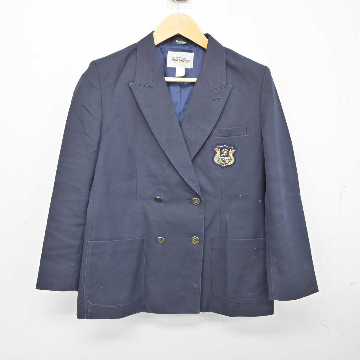 【中古】兵庫県 神戸市立白川台中学校 女子制服 3点 (ブレザー・スカート) sf075032