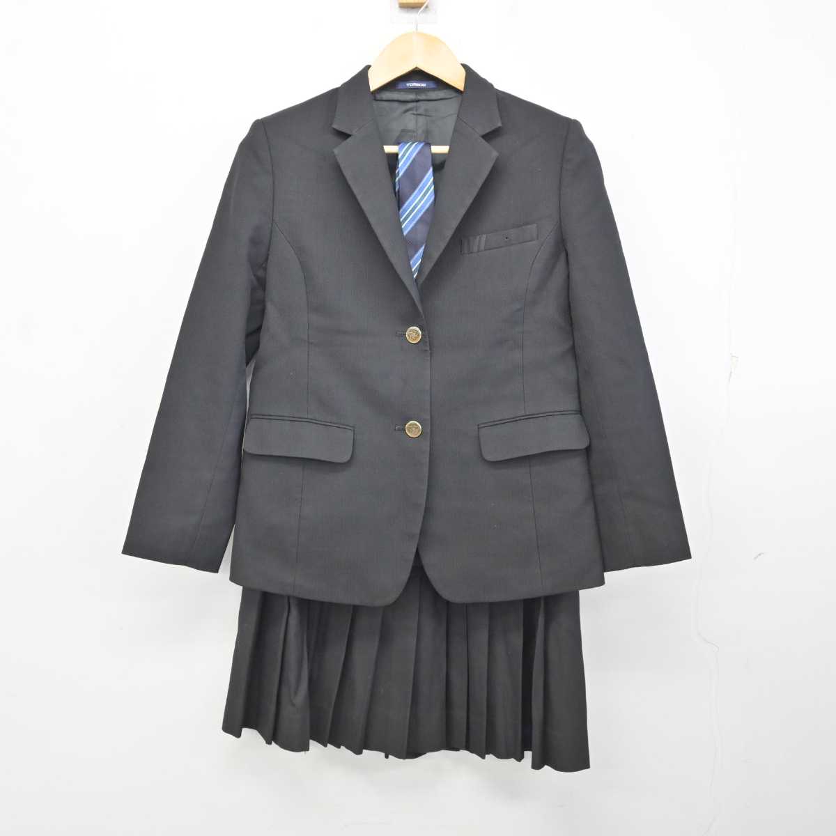 【中古】千葉県 成東高等学校 女子制服 5点 (ブレザー・ニット・スカート) sf075040