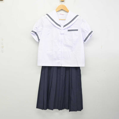 【中古】福島県 大玉中学校 女子制服 3点 (セーラー服・セーラー服・スカート) sf075043