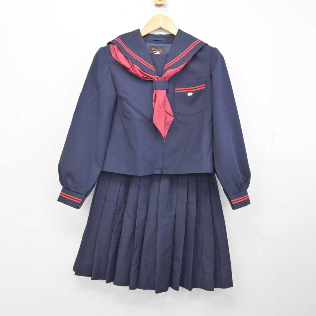 中古】福島県 大玉中学校 女子制服 4点 (セーラー服・スカート) sf075044 | 中古制服通販パレイド