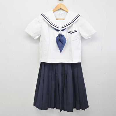 【中古】福島県 安達中学校 女子制服 4点 (セーラー服・セーラー服・スカート) sf075046