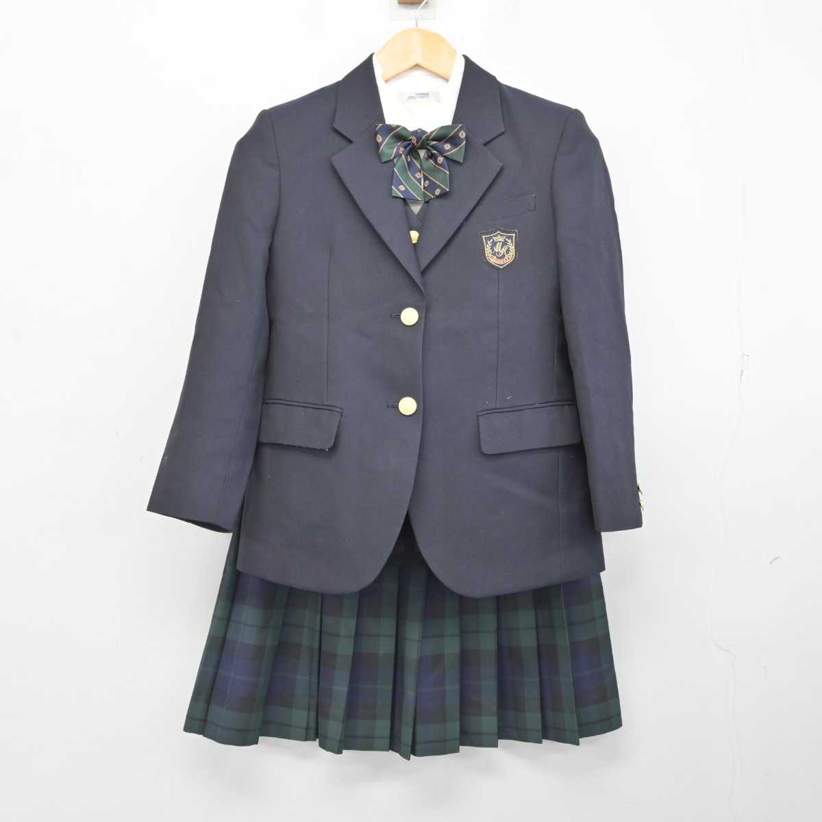 【中古】愛知県 愛知みずほ大学瑞穂高等学校 女子制服 5点 (ブレザー・ベスト・シャツ・スカート) sf075047