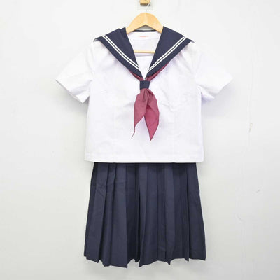 【中古】福島県 白沢中学校 女子制服 3点 (セーラー服・スカート) sf075051