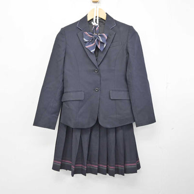 【中古】東京都  文華女子高等学校 女子制服 4点 (ブレザー・ベスト・スカート) sf075052