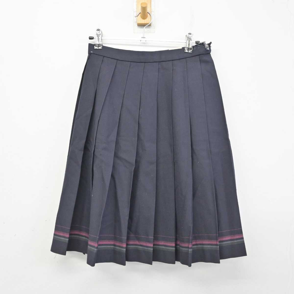 【中古】東京都  文華女子高等学校 女子制服 4点 (ブレザー・ベスト・スカート) sf075052