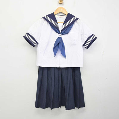 【中古】福島県 本宮第一中学校 女子制服 4点 (セーラー服・セーラー服・スカート) sf075054