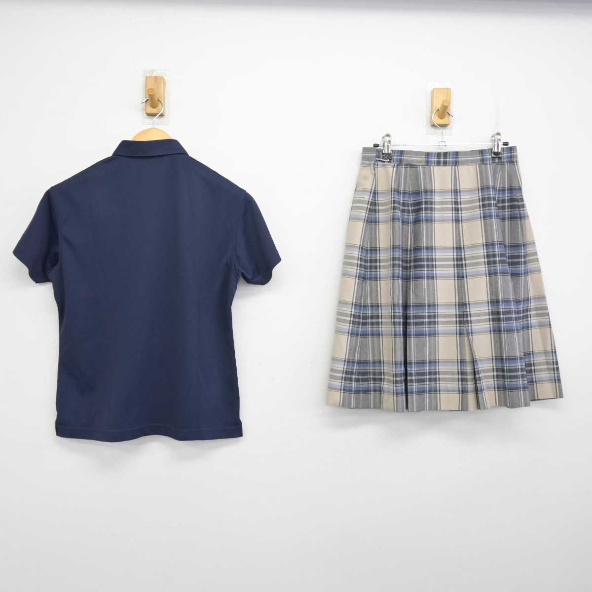 【中古】千葉県 和洋国府台女子中学校 女子制服 2点 (シャツ・スカート) sf075072