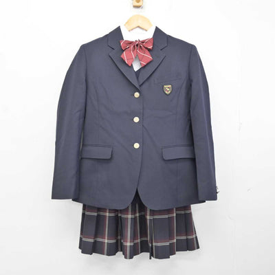 【中古】東京都 小平南高等学校 女子制服 6点 (ブレザー・ニット・シャツ・スカート) sf075073