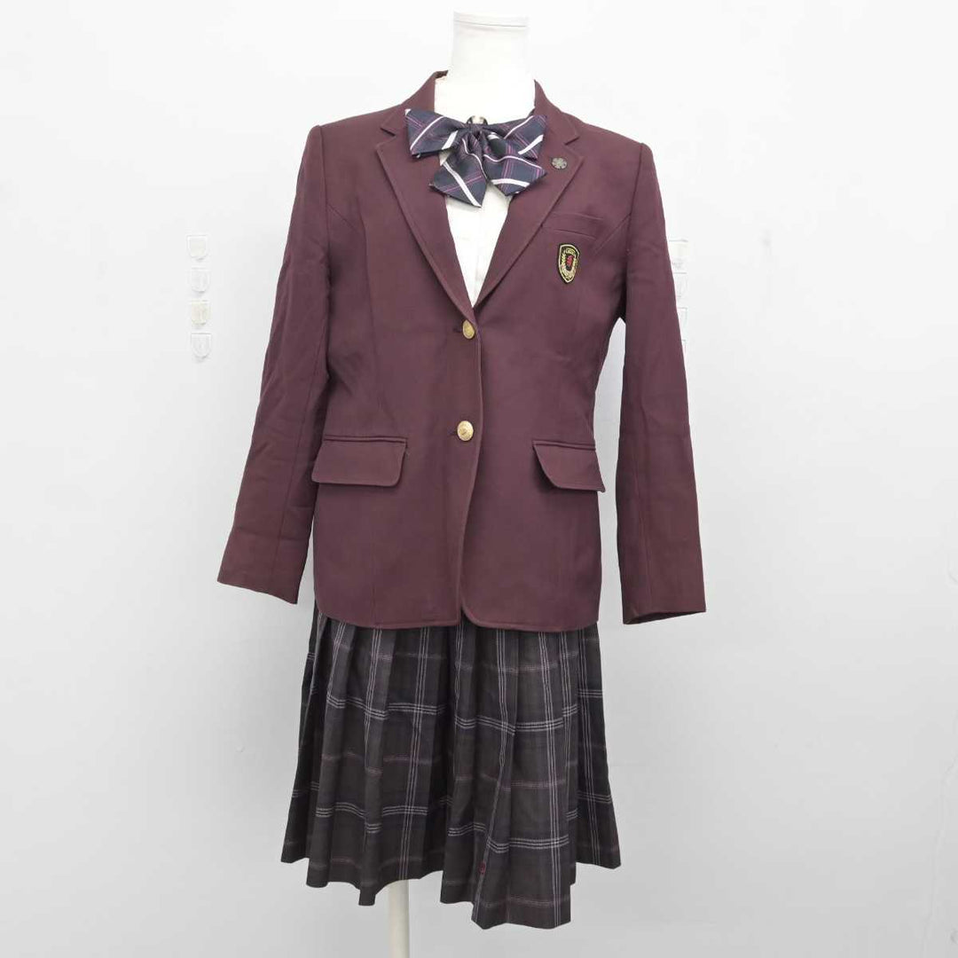 【中古】茨城県 常総学院高等学校 女子制服 5点 (ブレザー・シャツ・スカート) sf075083