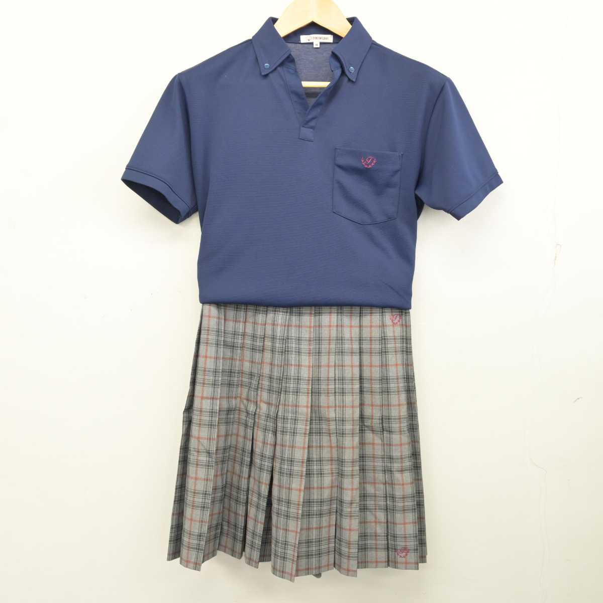 【中古】愛知県 名古屋経済大学高蔵高等学校 女子制服 2点 (シャツ・スカート) sf075097