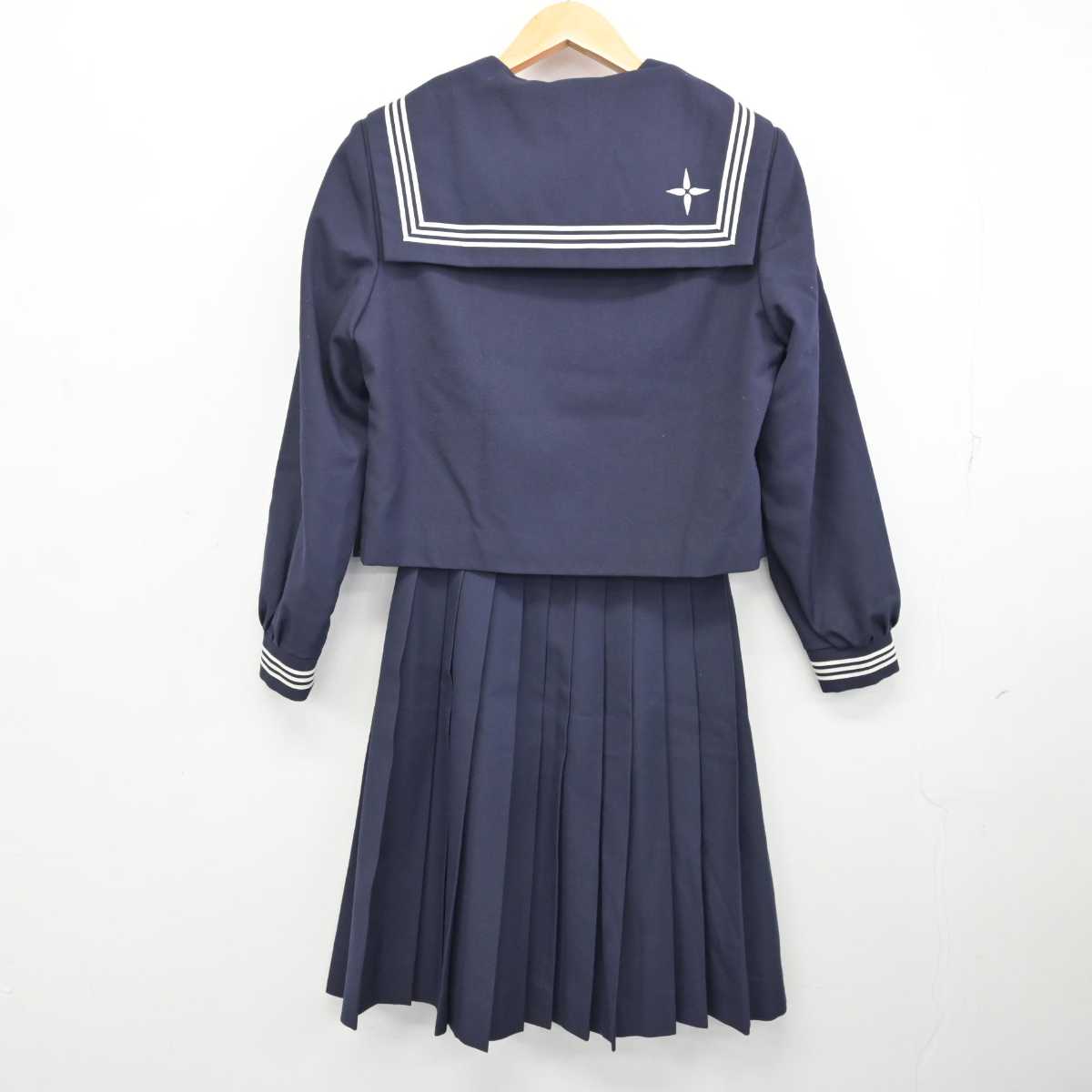 【中古】鳥取県 米子西高等学校 女子制服 3点 (セーラー服・スカート) sf075099