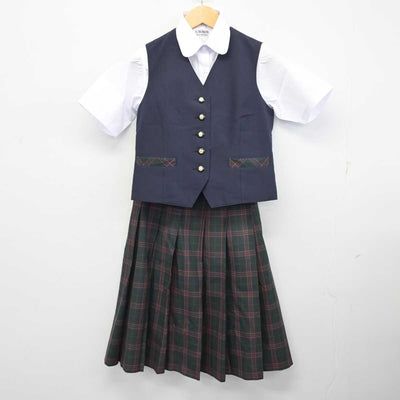 【中古】大阪府 大阪桐蔭高等学校 女子制服 4点 (ベスト・シャツ・スカート) sf075102