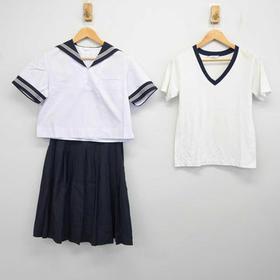 【中古】東京都 豊島岡女子学園 中学校・高等学校 女子制服 3点 (セーラー服・その他アイテム・スカート) sf075113