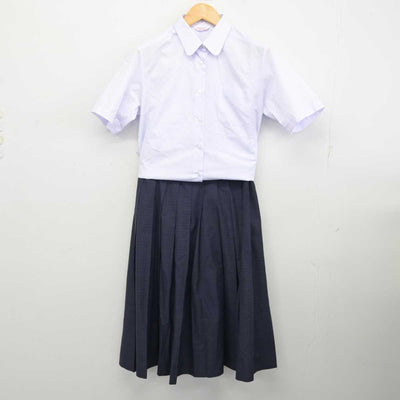 【中古】山口県 下松中学校 女子制服 2点 (シャツ・スカート) sf075115