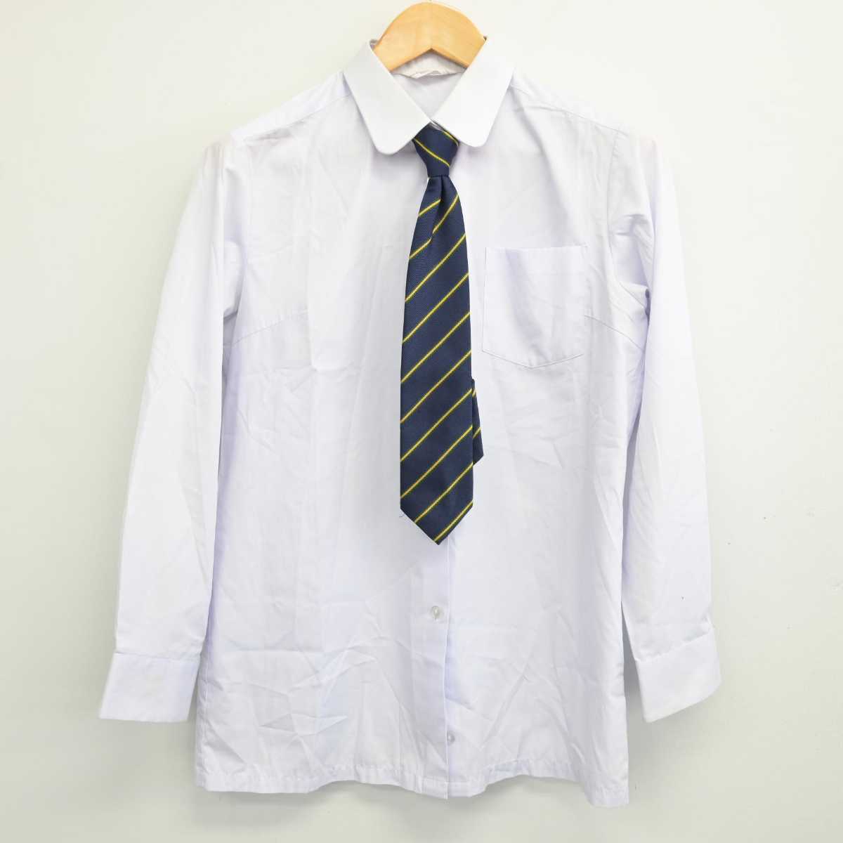 【中古】山口県 下松中学校 女子制服 3点 (シャツ・スカート) sf075116