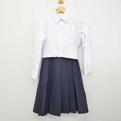 【中古】福岡県 東筑高等学校 女子制服 2点 (シャツ・スカート) sf075121