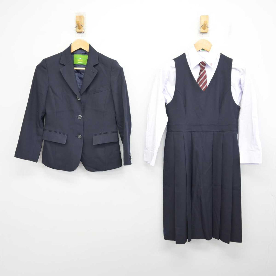 中古】福岡県 東筑高等学校 女子制服 4点 (ブレザー・ジャンパースカート・シャツ) sf075122 | 中古制服通販パレイド