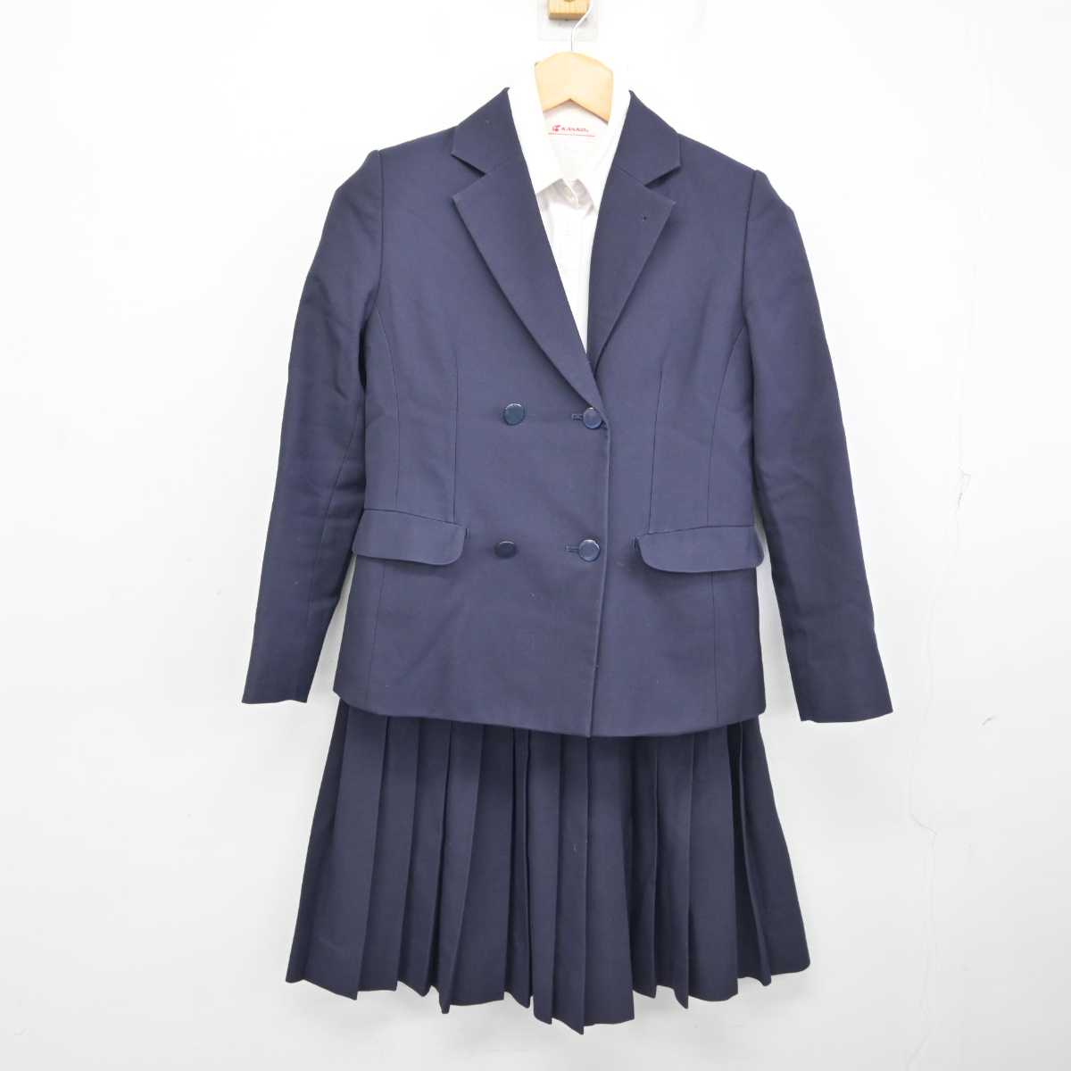 【中古】愛知県 名古屋商業高等学校 女子制服 3点 (ブレザー・シャツ・スカート) sf075155