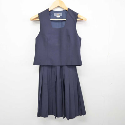 【中古】埼玉県 原山中学校 女子制服 2点 (ベスト・スカート) sf075169