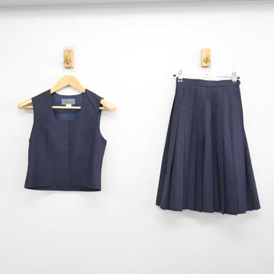 【中古】埼玉県 原山中学校 女子制服 2点 (ベスト・スカート) sf075169