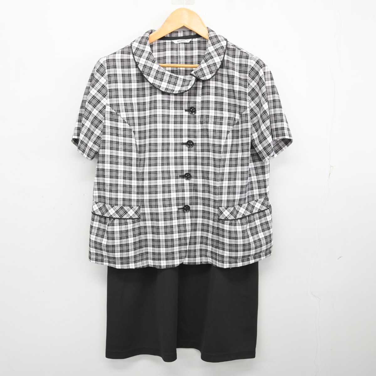 【中古】 事務服 女子制服 3点 (ブラウス・ブラウス・スカート) sf075179