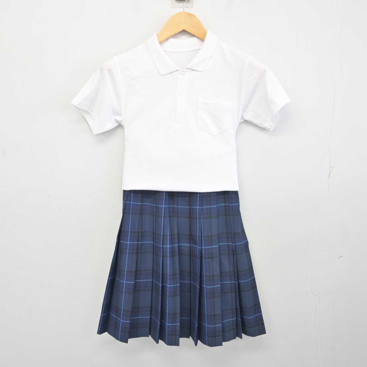 【中古】三重県 橋北中学校 女子制服 3点 (ニットベスト・シャツ・スカート) sf075189