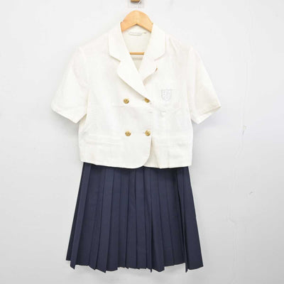 【中古】愛知県 椙山女学園高等学校 女子制服 2点 (シャツ・スカート) sf075196