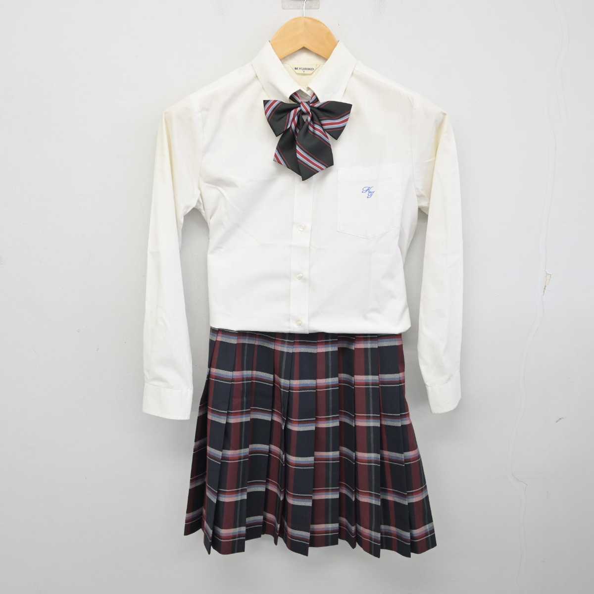 【中古】栃木県 國學院大學栃木中学校 女子制服 5点 (ブレザー・ニット・シャツ・スカート) sf075201