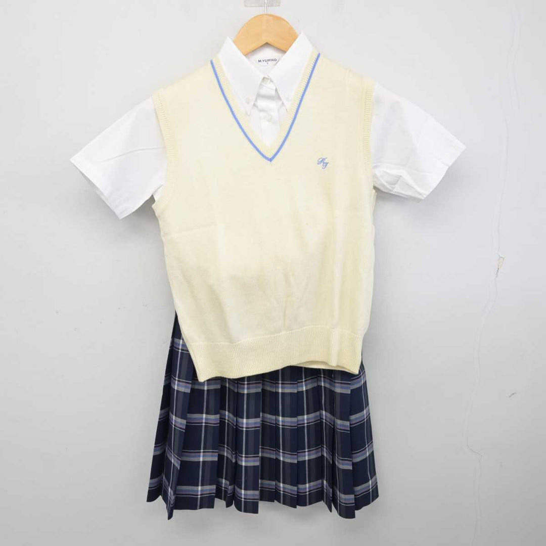 【中古】栃木県 國學院大學栃木中学校 女子制服 3点 (ニットベスト・シャツ・スカート) sf075202 | 中古制服通販パレイド