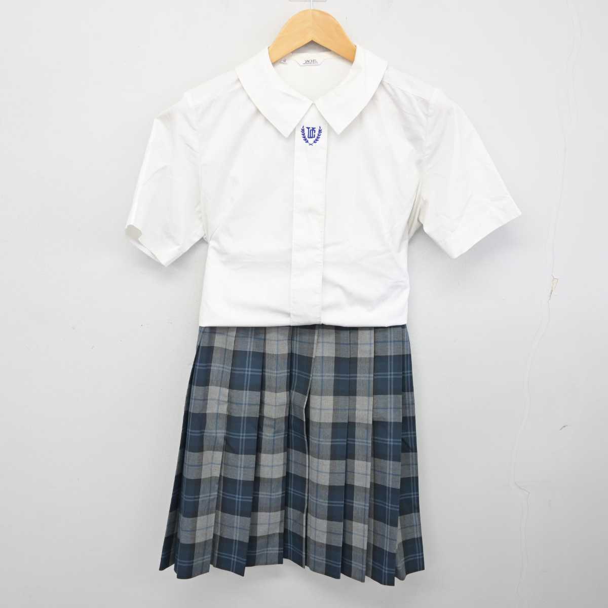 【中古】山口県 小野田中学校 女子制服 3点 (シャツ・スカート) sf075213