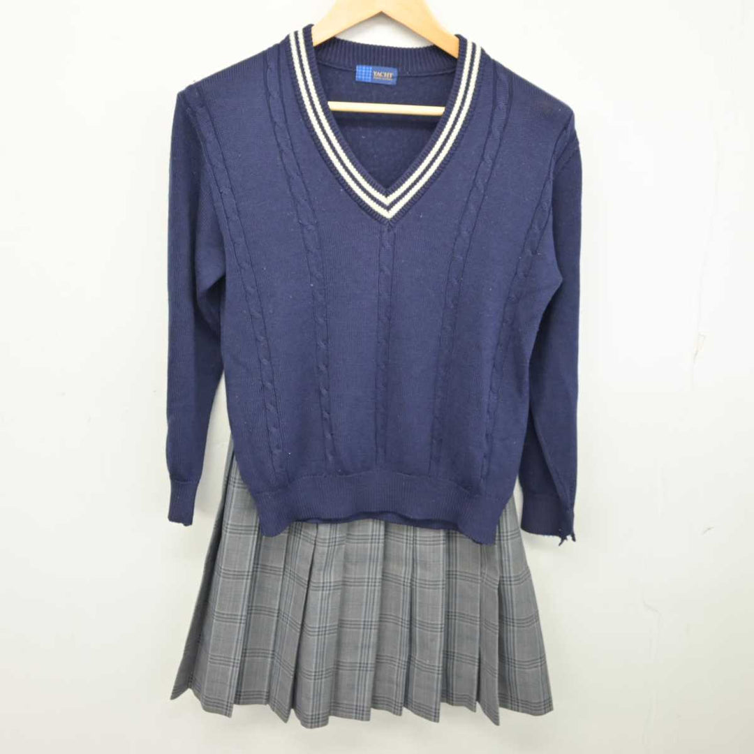 中古】山口県 小野田中学校 女子制服 3点 (ブレザー・ニット・スカート) sf075215 | 中古制服通販パレイド