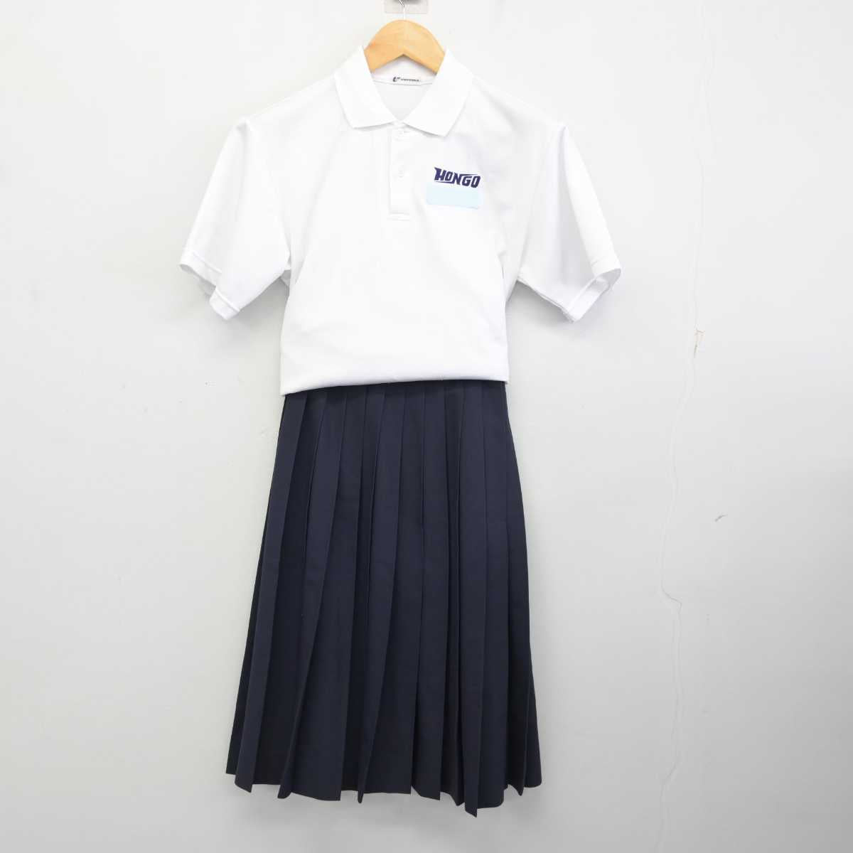 【中古】広島県 本郷中学校 女子制服 3点 (シャツ・スカート・スカート) sf075240