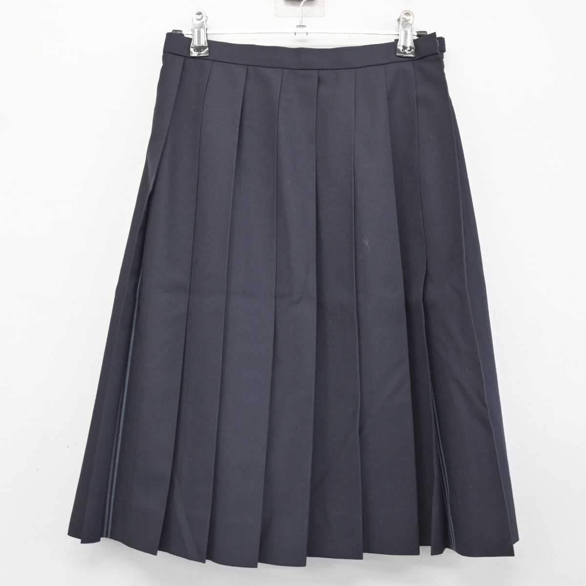 【中古】山口県 中村女子高等学校 女子制服 3点 (ニットベスト・シャツ・スカート) sf075279