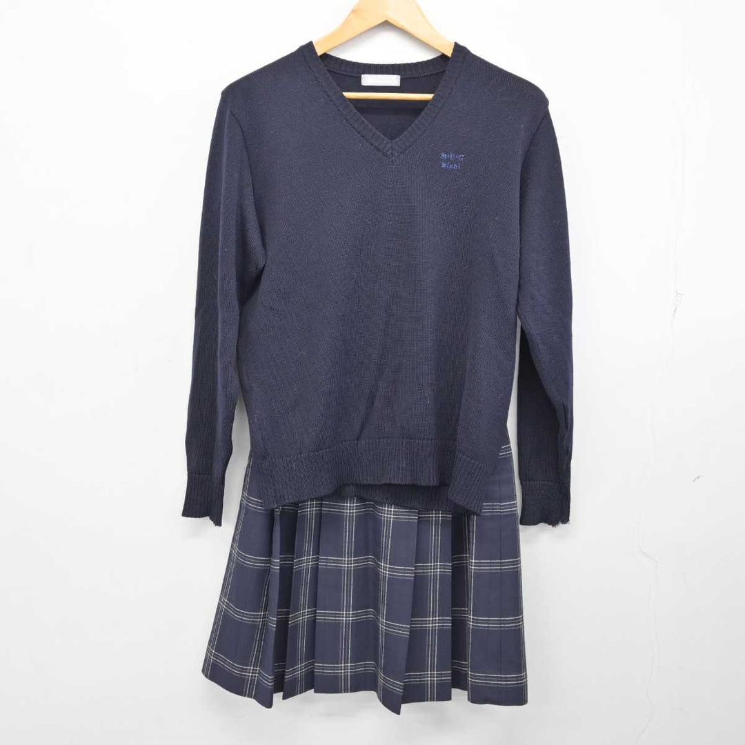 【中古】宮城県 聖ウルスラ学院英智高等学校 女子制服 4点 (ブレザー・ニット・スカート) sf075291 | 中古制服通販パレイド