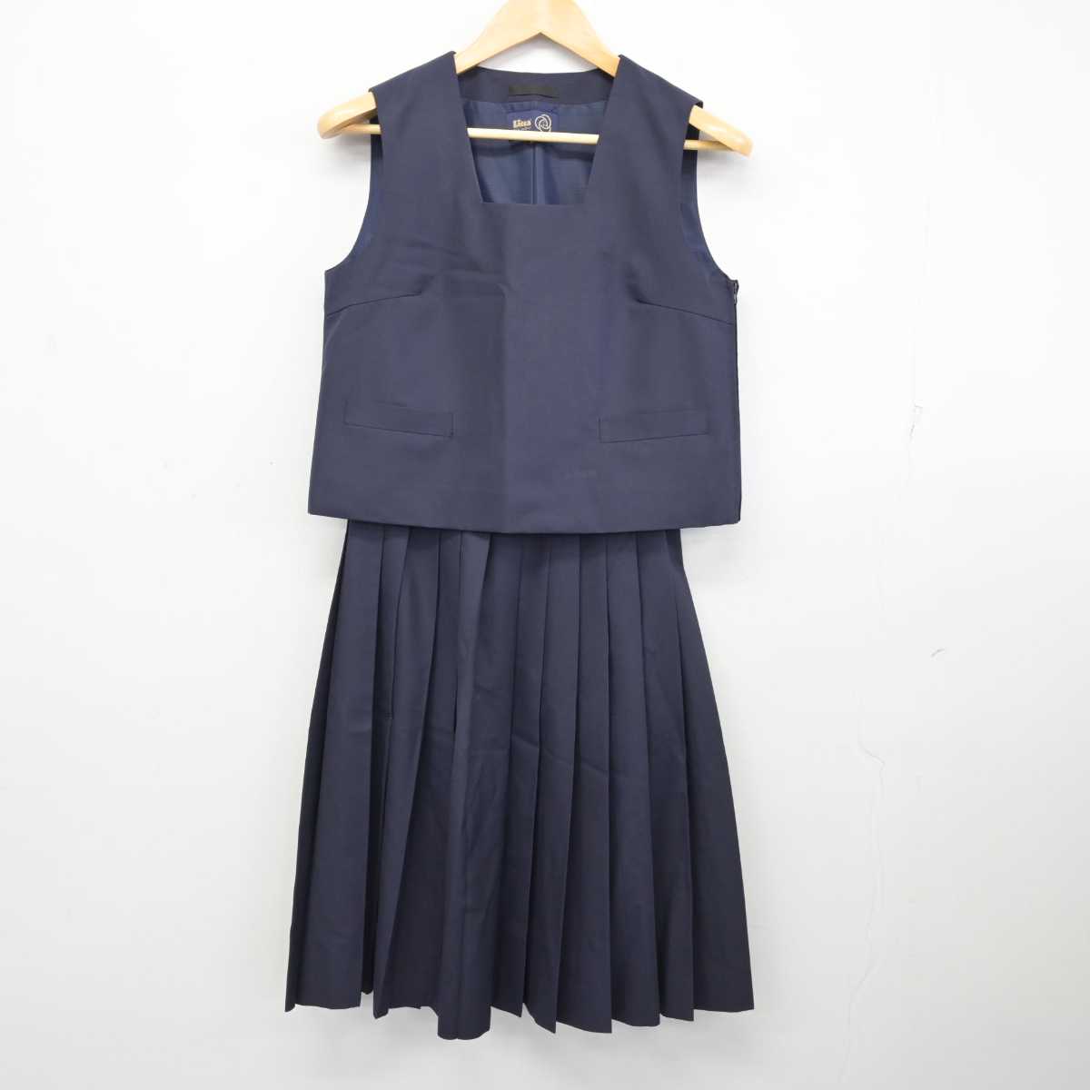 【中古】東京都 第二砂町中学校 女子制服 2点 (ベスト・スカート) sf075310