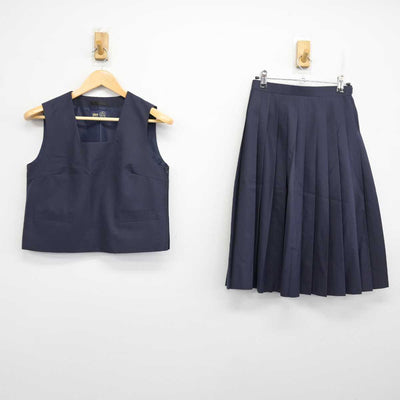 【中古】東京都 第二砂町中学校 女子制服 2点 (ベスト・スカート) sf075310