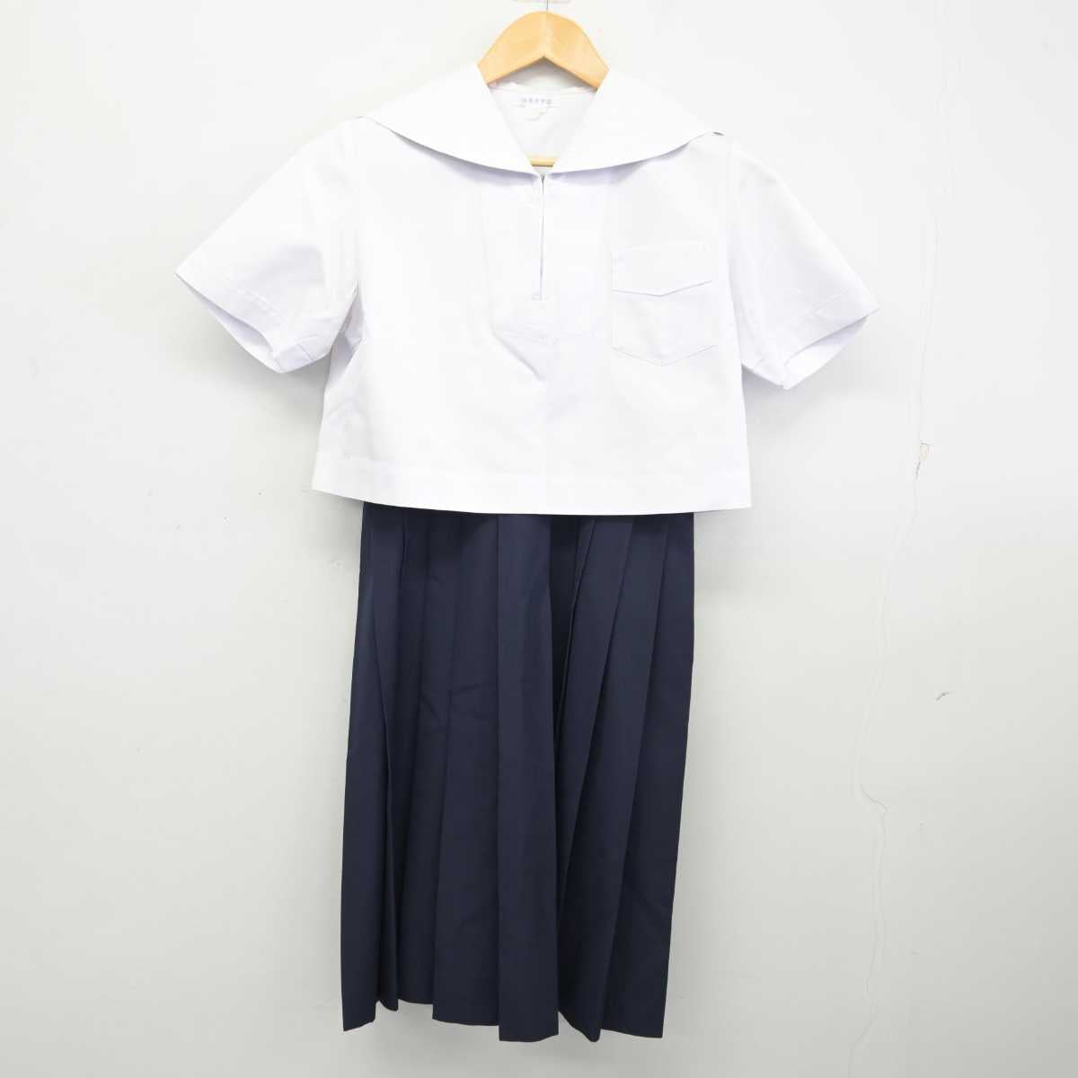 【中古】福岡県 筑紫女学園中学・高等学校 女子制服 2点 (セーラー服・スカート) sf075313