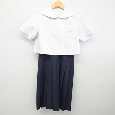 【中古】福岡県 筑紫女学園中学・高等学校 女子制服 2点 (セーラー服・スカート) sf075313