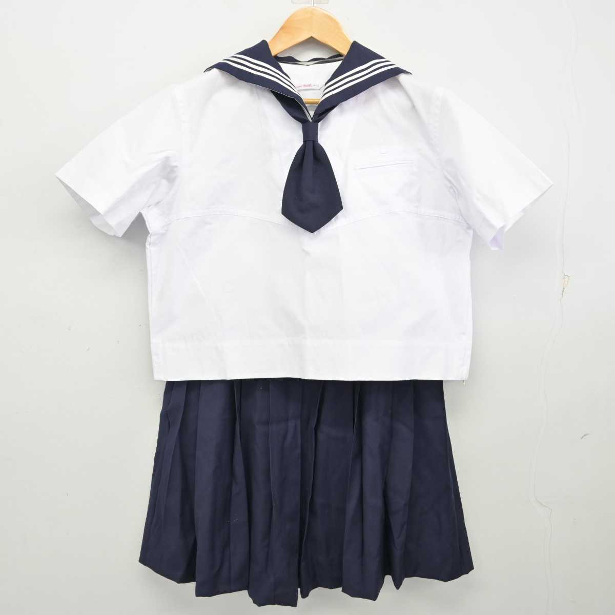 【中古】東京都 十文字中学・高等学校 女子制服 4点 (セーラー服・スカート) sf075320