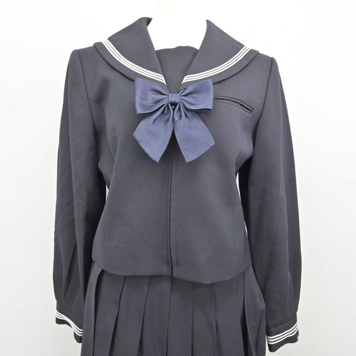 【中古】群馬県 樹徳高等学校 女子制服 4点 (ブレザー・セーラー服・スカート) sf075330