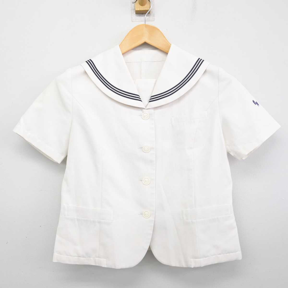 【中古】群馬県 樹徳高等学校 女子制服 2点 (ニット・セーラー服) sf075334