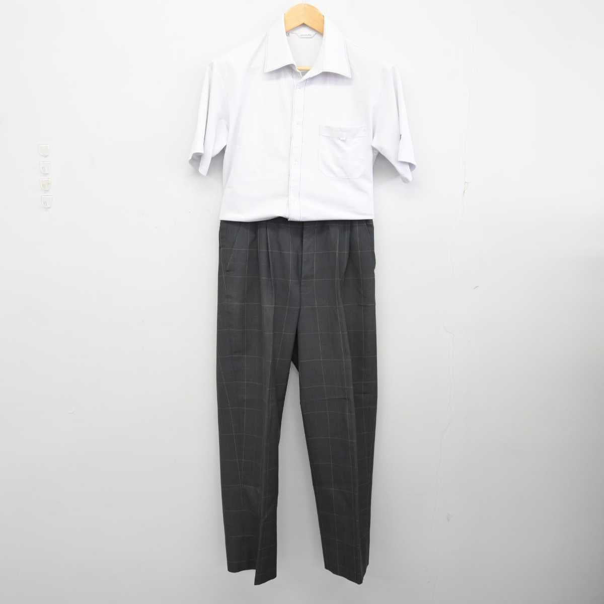 【中古】鹿児島県 鹿児島情報高等学校 男子制服 2点 (シャツ・ズボン) sf075388