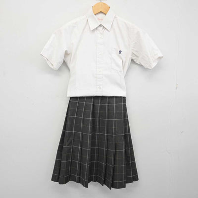 【中古】東京都 法政大学中学校・高等学校 女子制服 2点 (シャツ・スカート) sf075402