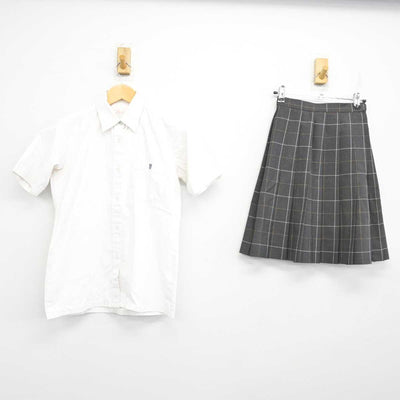 【中古】東京都 法政大学中学校・高等学校 女子制服 2点 (シャツ・スカート) sf075402