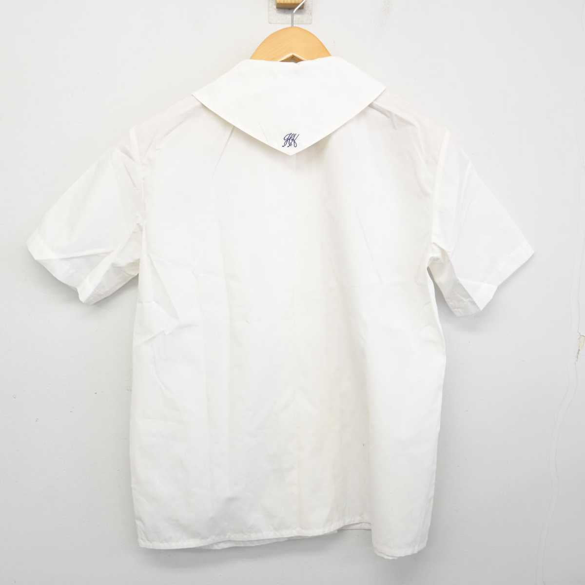 【中古】岡山県 明誠学院高等学校 女子制服 3点 (ニットベスト・シャツ・スカート) sf075423