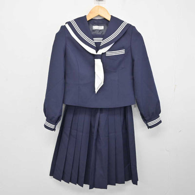 【中古】北海道 本室蘭中学校 女子制服 5点 (セーラー服・セーラー服・スカート) sf075426