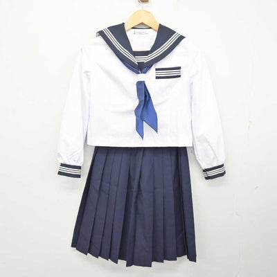 【中古】北海道 本室蘭中学校 女子制服 5点 (セーラー服・セーラー服・スカート) sf075426