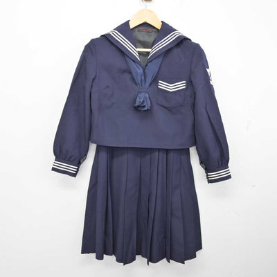 【中古】兵庫県 芦屋学園高等学校 女子制服 4点 (セーラー服・スカート) sf075434