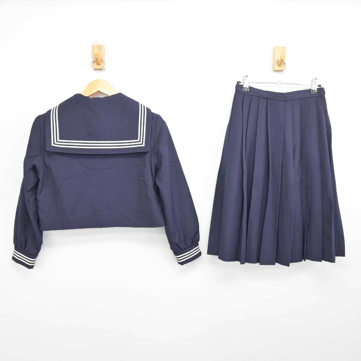 【中古】兵庫県 芦屋学園高等学校 女子制服 4点 (セーラー服・スカート) sf075435