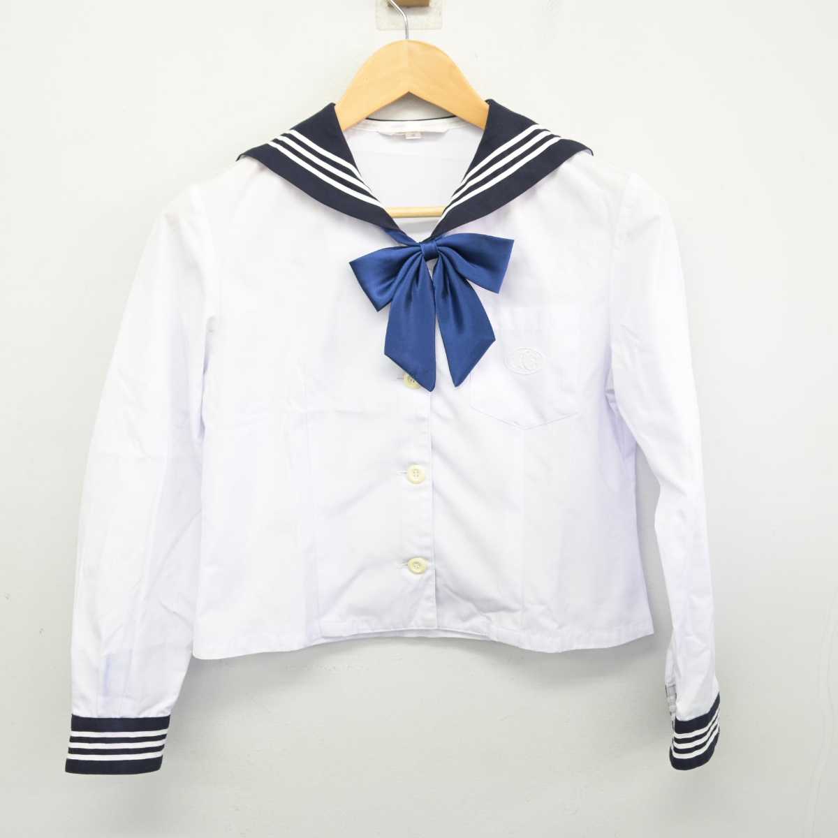 【中古】兵庫県 芦屋学園高等学校 女子制服 2点 (セーラー服) sf075436